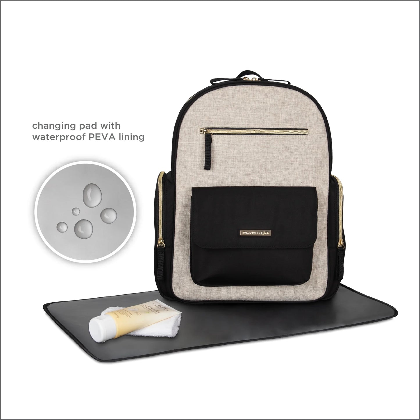 Linen Back Pack Diaper Bag, Infant/Toddler