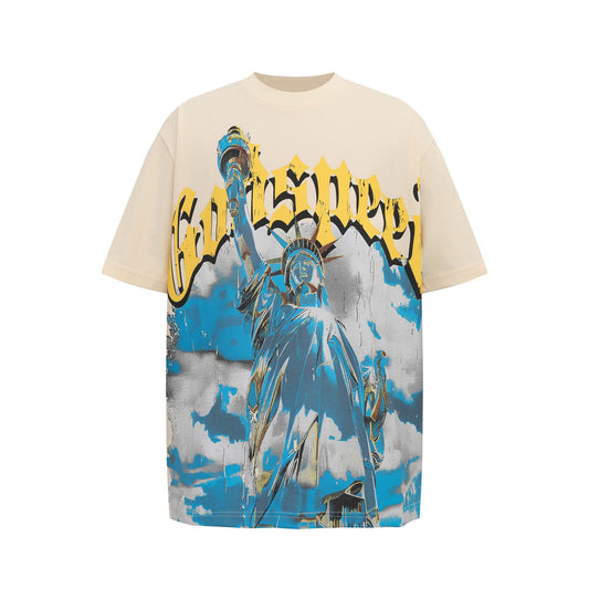 Chrome Liberty🗽T-Shirt (Bone)